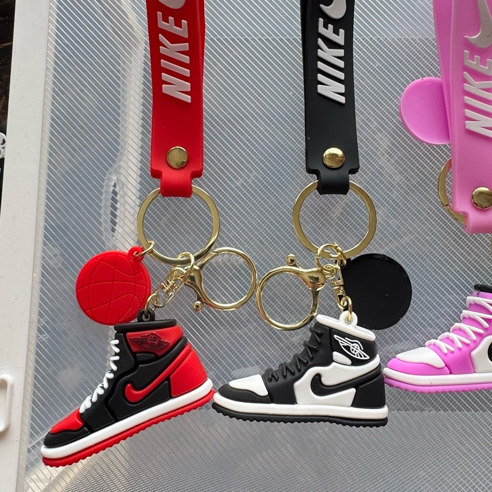 Nike Sneaker Keychain Collection - Red, Black, Pink, Blue, Green - Picture 2 of 3